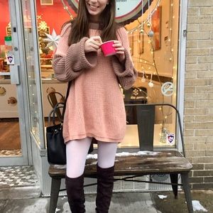 Nasty Gal Pink Sweater Dress